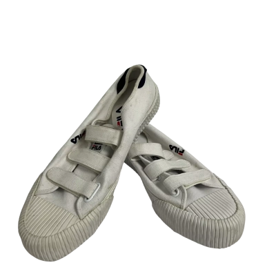FILA Vintage White Canvas Velcro Sneakers Men’s US 11 29cm Retro Shoes