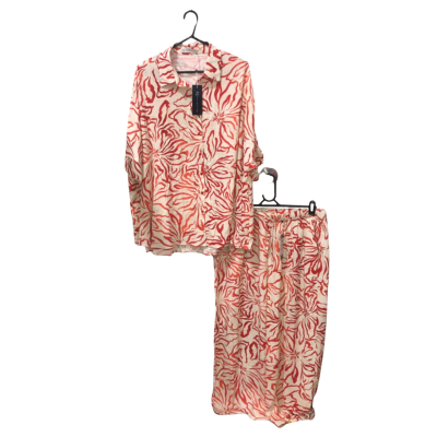 PQ Collection Cream/Orange Pattern Set Size 14 / 16 / XL 