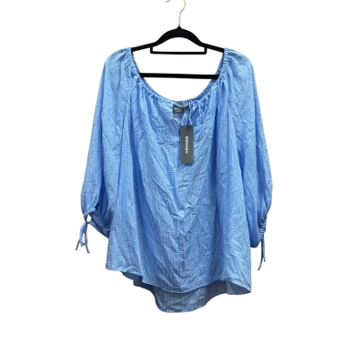 Sussan Womens  Size 12 Long Sleeve Shirt Blue / Checked / White 
