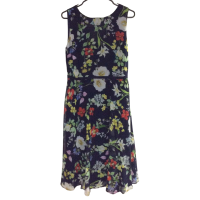 Hobbs Womens  Size 14 Casual Dress Cream / Floral / Green / Navy Blue / Pink  