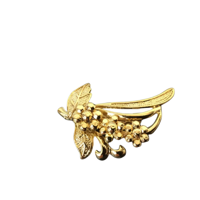  Women’s Gold Coloured Three Flower Brooch Approx 4.5 x 3cm