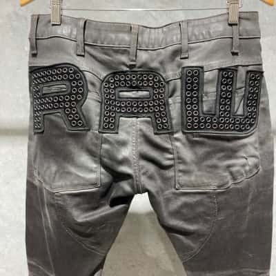 "G-Star Raw" Embellished Mens  Size 34 Black  