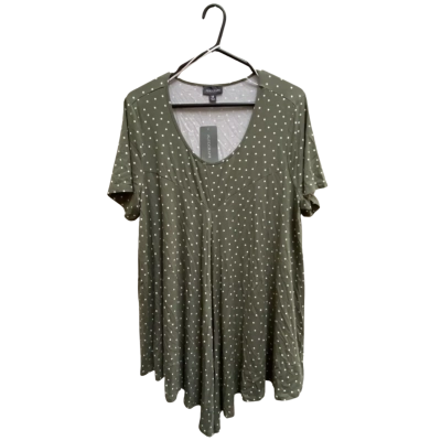 Autograph Womens  Size 18 Casual Dress Green / Polka Dot / White 