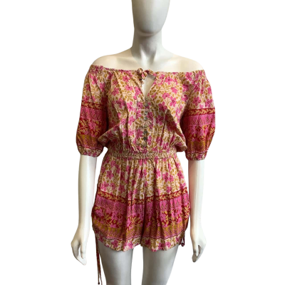 Paper Heart Women's Size 8 Off-the-shoulder Short Sleeve Playsuit Floral   