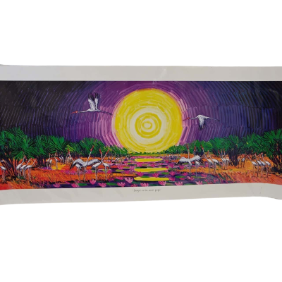 "Brolga's In The Sunset Purple"