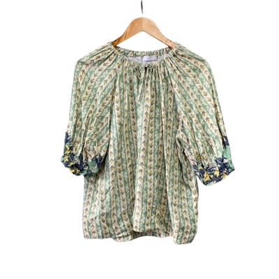 The Dreamer Label Womens  Size 1 Blouse Green / Pattern 