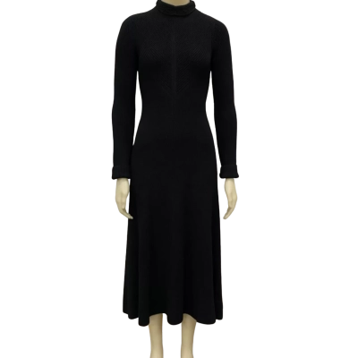 Scanlan Theodore Womens Knit  Size S Maxi Dress Black  