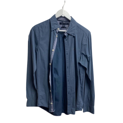 Tommy Hilfiger Mens  Size S Short Sleeve Button Up Shirt Blue 