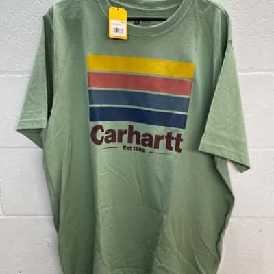 Carhartt Mens  Size XL Green t shirt with picture 