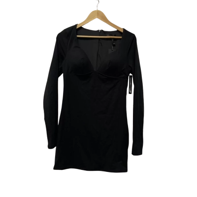White Fox Womens  Size XL Long Sleeve Dress / Midi Dress Black  