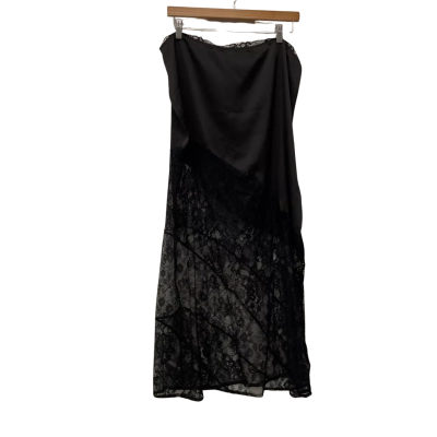 Princess Polly Casteli Lace  Size 16 Maxi Skirt Black  