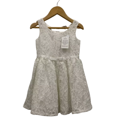 Hot Kids Lace Dress Size 3 Off White BNWT