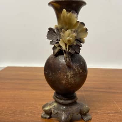 Decorative Soapstone vase 15cm tall 