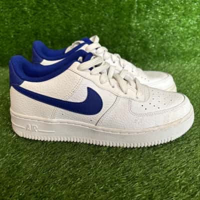 Nike Air Force White & Blue Sneakers Size 5Y US (4.5 UK)