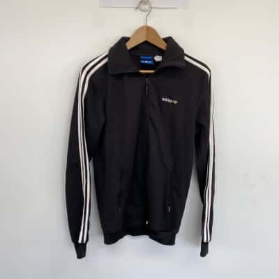 Adidas Black Front Zip Jacket  Size M 