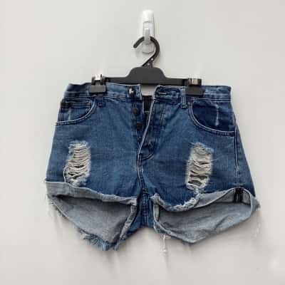 Oneteaspoon Womens  Size 10 Denim Shorts Blue 