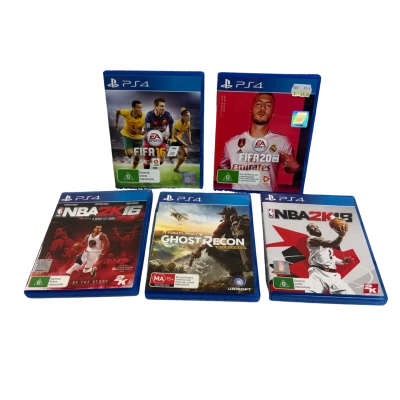 5 x PlayStation 4 Games - FIFA, NBA, Ghost Recon