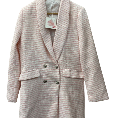 Spicy Sugar Womens  Size 12 Blazer Cream / Pink  