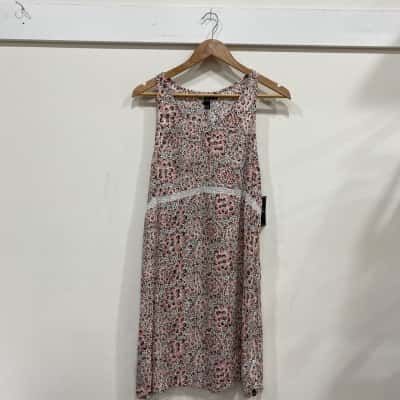 Volcom Womens  Size 14 Sleeveless Dress  Floral / Pink  