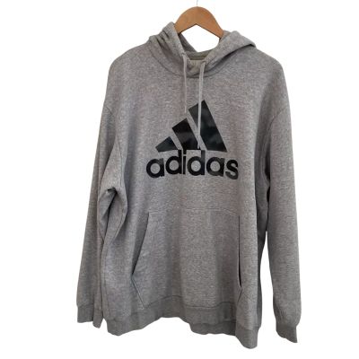 Adidas Mens  Size L / XL Hoodie Black  / Grey 