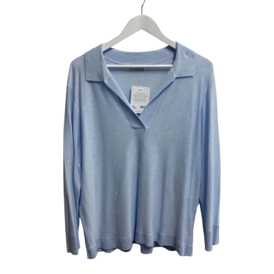 Sussan Womens  Size XL V-Neck Jumper Pale Blue 
