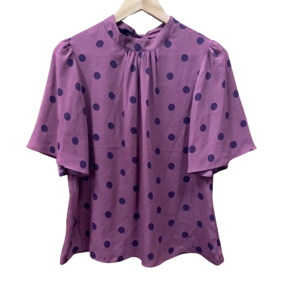 Portmans Mauve / Purple Polka Dot Blouse Size 10