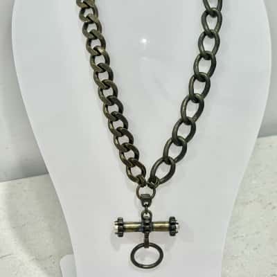 Mimco Chunky Fob Detail Necklace-Steam Punk Style.