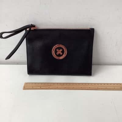 Mimco Womens Clutch Black  / Rose Gold hardware