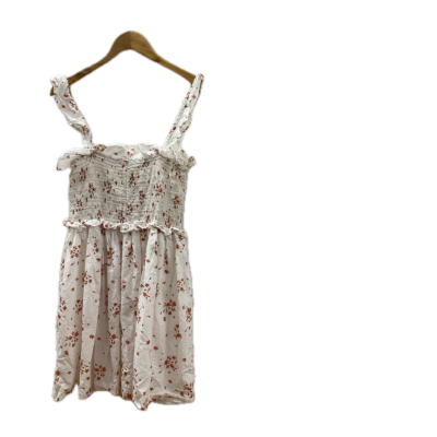 Amanda Uprichard Womens White dress with red flowers  Size L 