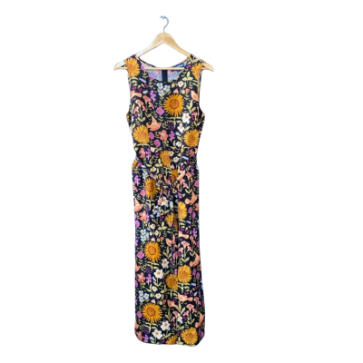 Princess Highway Size 10 Jumpsuit Black/Floral/Multicoloured/Pattern 