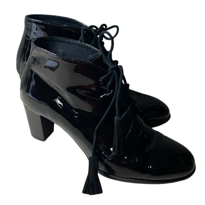 Django & Juliette Black Lace Up Heeled Boots Size 38