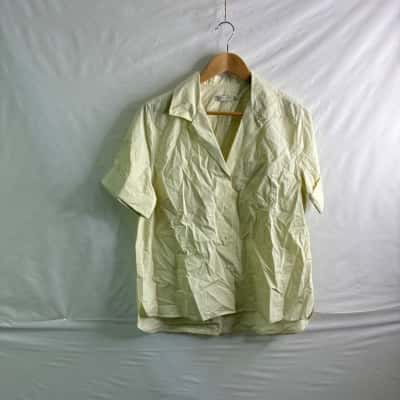 RM Williams Womens Size 10 Short Sleeve Top Cream