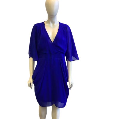 BNWT City Chic Women's Plus Size S Short Sleeved Mini Dress Ultra Blue 