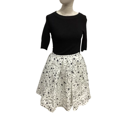  Anmani  Size 4 Short Sleeve Dress  Black  / Grey / White 