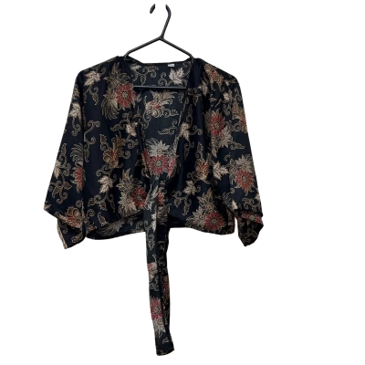BEAUTIFUL 100% SILK BOLERO TIE TOP. ONE SIZE
