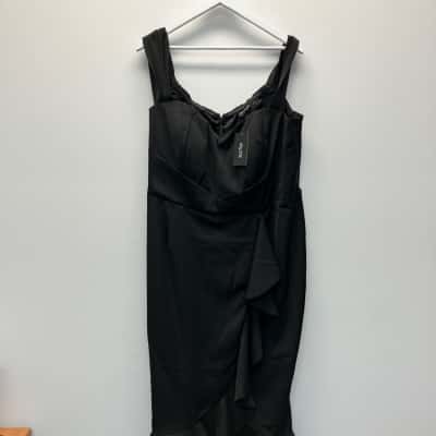 City Chic Womens Maxi Dress Black Size L