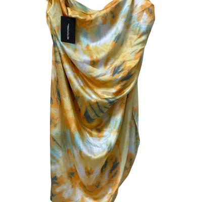 Pretty Little Thing Womens  Size 18 Asymmetrical Hemline Skirt Multicoloured / Orange / Pattern / Turquoise / Yellow 
