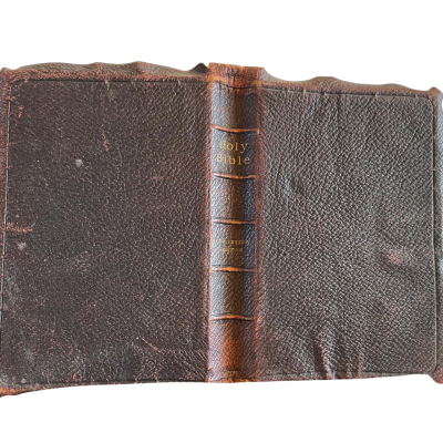Antique Holy Bible Two Version Leather Bound 2nd Edition 1884 Oxford Press.