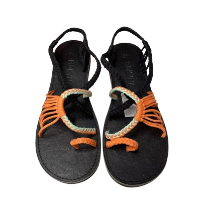 BOKYNA Orange and Black Sandals Size 40