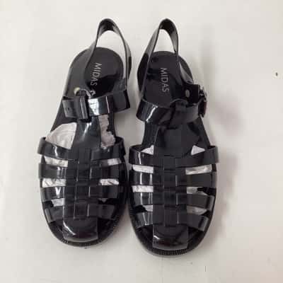 New -Midas Womens  Size 40 Sandals Black  