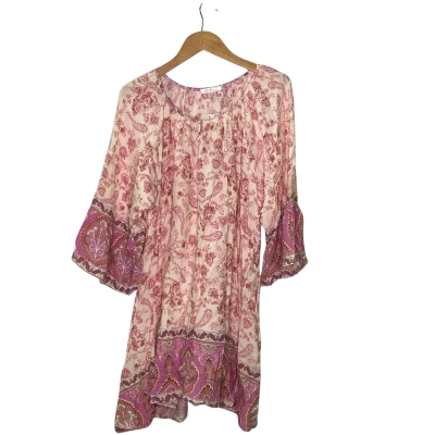  Womens  Size XL Long Sleeve Dress Floral / Pink  / White 