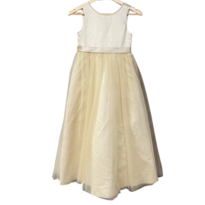 Girls Beige Formal Dress 