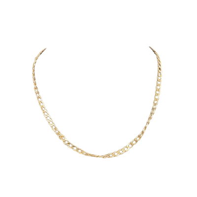  Womens Necklace Gold Tone Curb Chain 