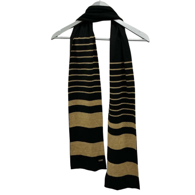 Calvin Klein Womens One Size Scarf Black / Champagne 