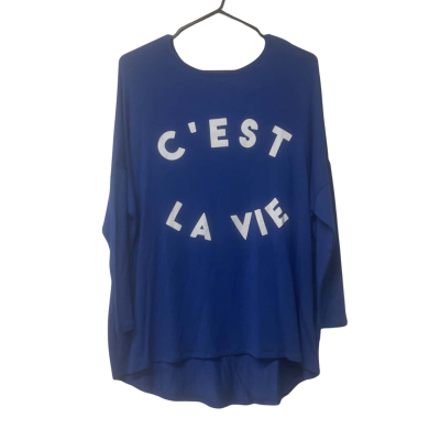 Womens Seed Heritage Size XS Long Sleeve Top Blue / White 