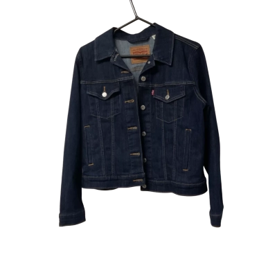 Womens Levi Strauss & Co. Size L Denim Jacket Navy Blue 
