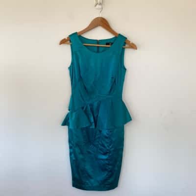 Cue Green Sleeveless Mini Dress Size 6 