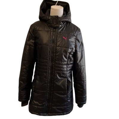 “Puma”- puffer jacket with hood - Womens  Size 10 / 12 - Black  