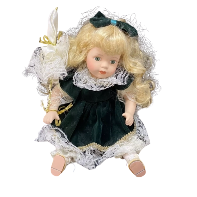 Vintage Porcelain Wind-up Musical Doll