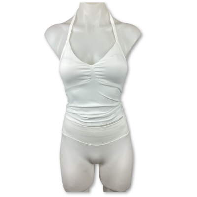 DFYNE impact halter sports bra and leggings set - White Size S